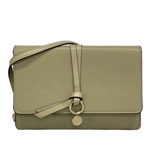 Chloe ALPHABET CHC21WP Light Green Leather - Shoulder Bag - Picture 1 of 14